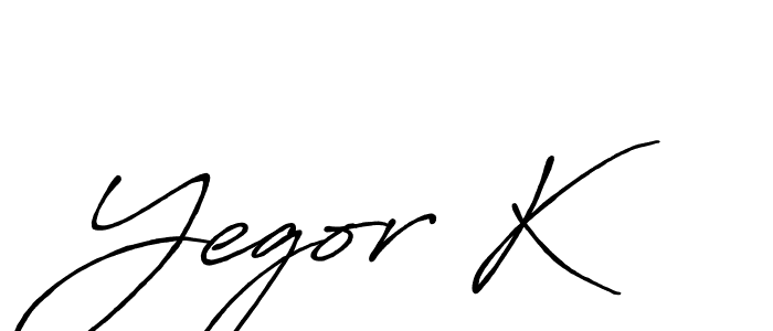 Design your own signature with our free online signature maker. With this signature software, you can create a handwritten (Antro_Vectra_Bolder) signature for name Yegor K. Yegor K signature style 7 images and pictures png
