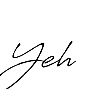Design your own signature with our free online signature maker. With this signature software, you can create a handwritten (Antro_Vectra_Bolder) signature for name Yeh. Yeh signature style 7 images and pictures png