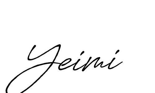 Create a beautiful signature design for name Yeimi. With this signature (Antro_Vectra_Bolder) fonts, you can make a handwritten signature for free. Yeimi signature style 7 images and pictures png