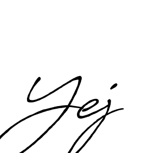 Create a beautiful signature design for name Yej. With this signature (Antro_Vectra_Bolder) fonts, you can make a handwritten signature for free. Yej signature style 7 images and pictures png