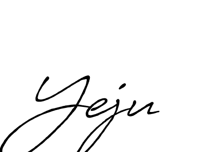 How to make Yeju name signature. Use Antro_Vectra_Bolder style for creating short signs online. This is the latest handwritten sign. Yeju signature style 7 images and pictures png