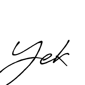 Also You can easily find your signature by using the search form. We will create Yek name handwritten signature images for you free of cost using Antro_Vectra_Bolder sign style. Yek signature style 7 images and pictures png