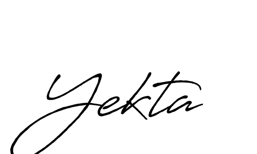 Yekta stylish signature style. Best Handwritten Sign (Antro_Vectra_Bolder) for my name. Handwritten Signature Collection Ideas for my name Yekta. Yekta signature style 7 images and pictures png