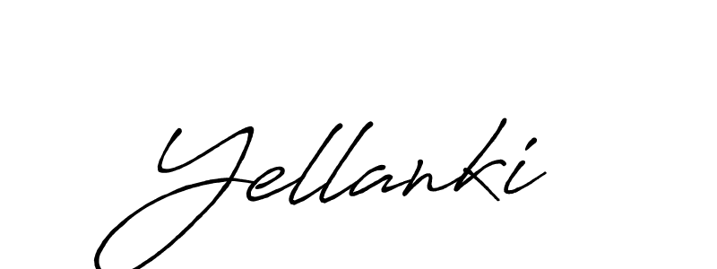 How to make Yellanki name signature. Use Antro_Vectra_Bolder style for creating short signs online. This is the latest handwritten sign. Yellanki signature style 7 images and pictures png