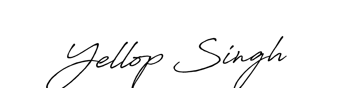 How to make Yellop Singh signature? Antro_Vectra_Bolder is a professional autograph style. Create handwritten signature for Yellop Singh name. Yellop Singh signature style 7 images and pictures png