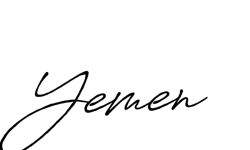 Also You can easily find your signature by using the search form. We will create Yemen name handwritten signature images for you free of cost using Antro_Vectra_Bolder sign style. Yemen signature style 7 images and pictures png