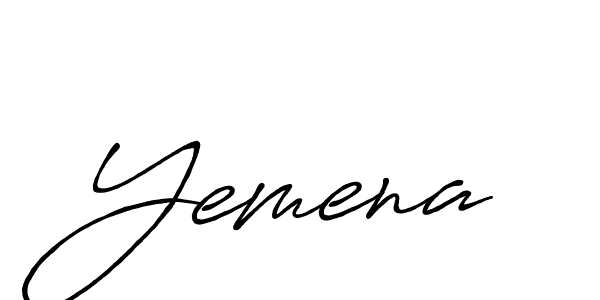 How to make Yemena signature? Antro_Vectra_Bolder is a professional autograph style. Create handwritten signature for Yemena name. Yemena signature style 7 images and pictures png