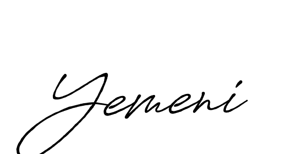 Make a beautiful signature design for name Yemeni. Use this online signature maker to create a handwritten signature for free. Yemeni signature style 7 images and pictures png