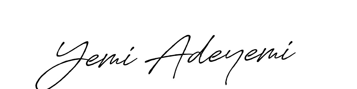 How to make Yemi Adeyemi name signature. Use Antro_Vectra_Bolder style for creating short signs online. This is the latest handwritten sign. Yemi Adeyemi signature style 7 images and pictures png