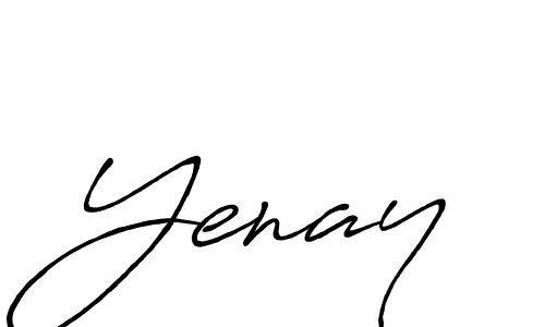 How to make Yenay name signature. Use Antro_Vectra_Bolder style for creating short signs online. This is the latest handwritten sign. Yenay signature style 7 images and pictures png