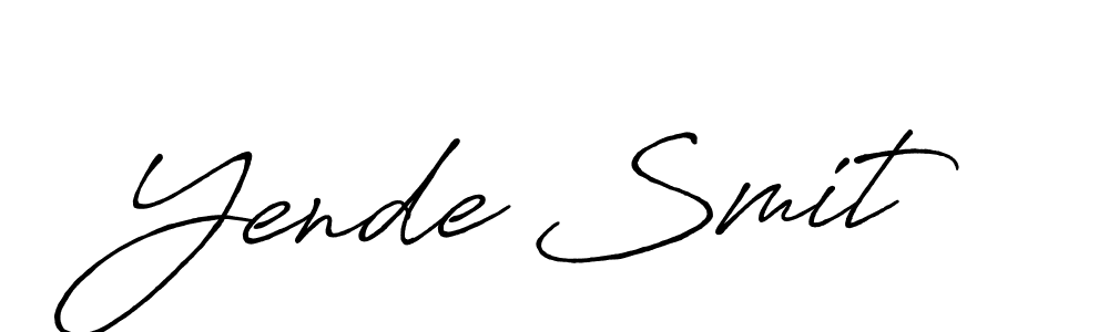 Also we have Yende Smit name is the best signature style. Create professional handwritten signature collection using Antro_Vectra_Bolder autograph style. Yende Smit signature style 7 images and pictures png