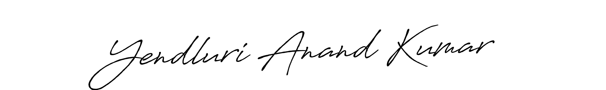 Make a beautiful signature design for name Yendluri Anand Kumar. With this signature (Antro_Vectra_Bolder) style, you can create a handwritten signature for free. Yendluri Anand Kumar signature style 7 images and pictures png