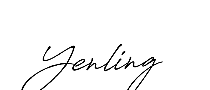 How to make Yenling name signature. Use Antro_Vectra_Bolder style for creating short signs online. This is the latest handwritten sign. Yenling signature style 7 images and pictures png