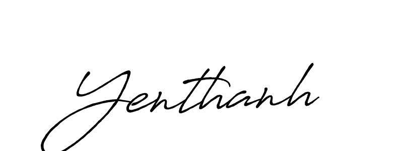 Yenthanh stylish signature style. Best Handwritten Sign (Antro_Vectra_Bolder) for my name. Handwritten Signature Collection Ideas for my name Yenthanh. Yenthanh signature style 7 images and pictures png