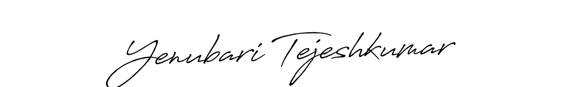 Also we have Yenubari Tejeshkumar name is the best signature style. Create professional handwritten signature collection using Antro_Vectra_Bolder autograph style. Yenubari Tejeshkumar signature style 7 images and pictures png