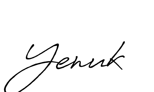 Make a beautiful signature design for name Yenuk. With this signature (Antro_Vectra_Bolder) style, you can create a handwritten signature for free. Yenuk signature style 7 images and pictures png