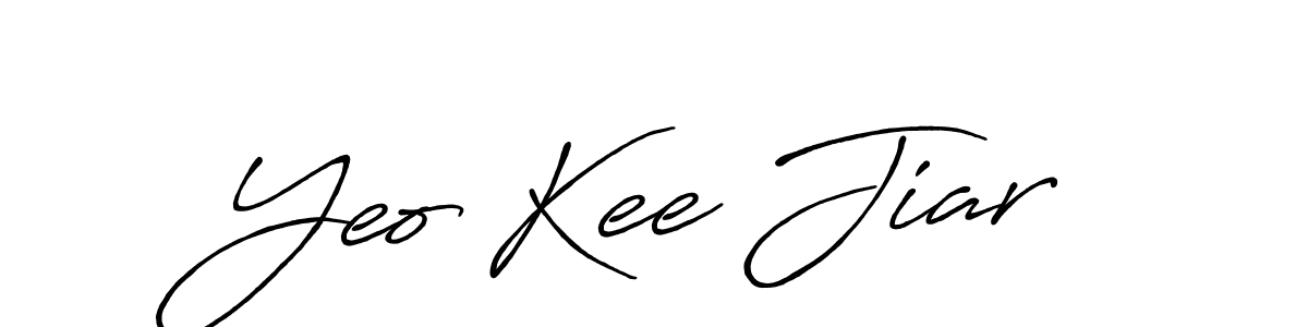 How to make Yeo Kee Jiar name signature. Use Antro_Vectra_Bolder style for creating short signs online. This is the latest handwritten sign. Yeo Kee Jiar signature style 7 images and pictures png