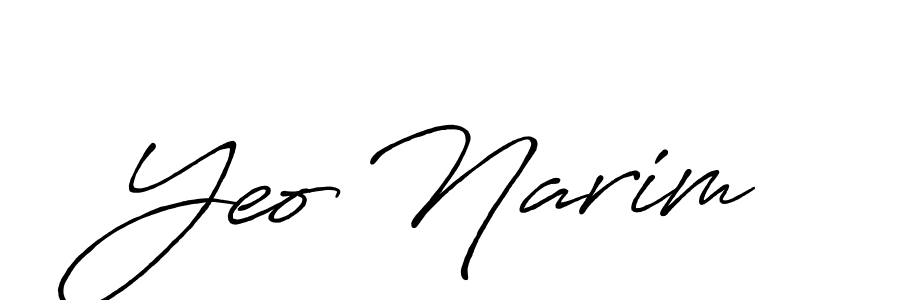 Antro_Vectra_Bolder is a professional signature style that is perfect for those who want to add a touch of class to their signature. It is also a great choice for those who want to make their signature more unique. Get Yeo Narim name to fancy signature for free. Yeo Narim signature style 7 images and pictures png