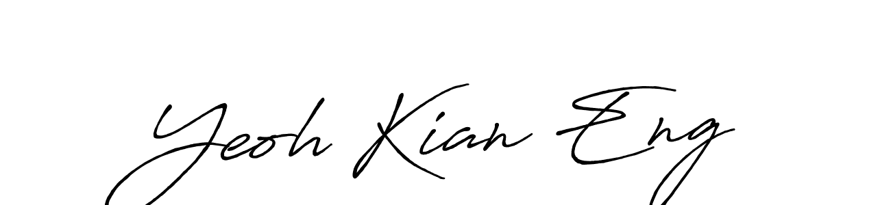 Create a beautiful signature design for name Yeoh Kian Eng. With this signature (Antro_Vectra_Bolder) fonts, you can make a handwritten signature for free. Yeoh Kian Eng signature style 7 images and pictures png