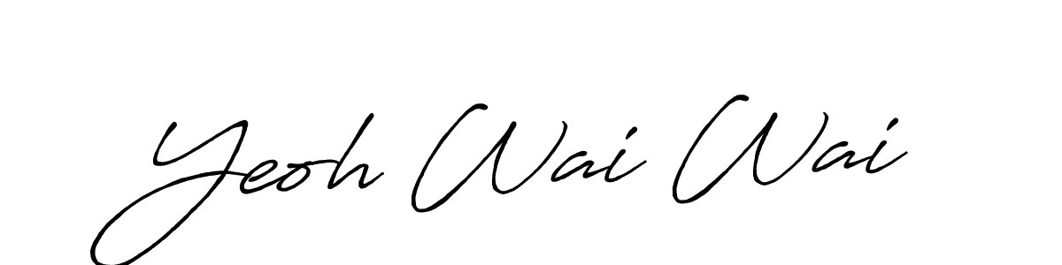 This is the best signature style for the Yeoh Wai Wai name. Also you like these signature font (Antro_Vectra_Bolder). Mix name signature. Yeoh Wai Wai signature style 7 images and pictures png