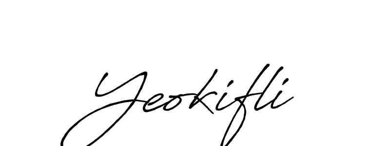 Use a signature maker to create a handwritten signature online. With this signature software, you can design (Antro_Vectra_Bolder) your own signature for name Yeokifli. Yeokifli signature style 7 images and pictures png