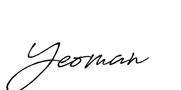 Create a beautiful signature design for name Yeoman. With this signature (Antro_Vectra_Bolder) fonts, you can make a handwritten signature for free. Yeoman signature style 7 images and pictures png