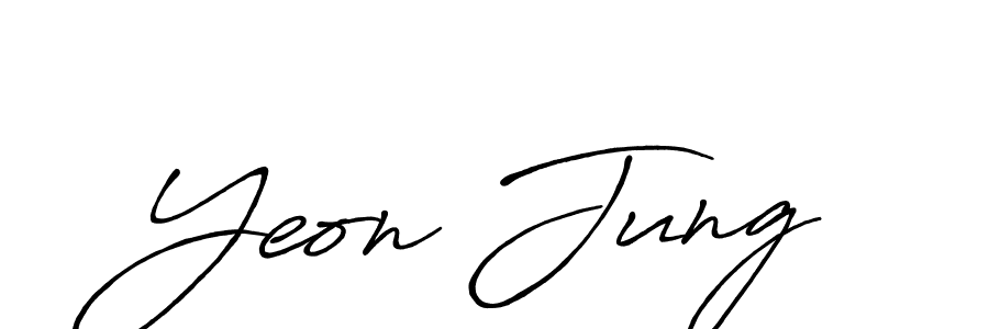 Also You can easily find your signature by using the search form. We will create Yeon Jung name handwritten signature images for you free of cost using Antro_Vectra_Bolder sign style. Yeon Jung signature style 7 images and pictures png