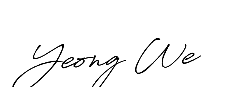How to make Yeong We signature? Antro_Vectra_Bolder is a professional autograph style. Create handwritten signature for Yeong We name. Yeong We signature style 7 images and pictures png