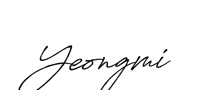 Design your own signature with our free online signature maker. With this signature software, you can create a handwritten (Antro_Vectra_Bolder) signature for name Yeongmi. Yeongmi signature style 7 images and pictures png
