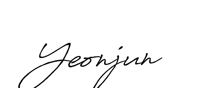 Make a beautiful signature design for name Yeonjun. Use this online signature maker to create a handwritten signature for free. Yeonjun signature style 7 images and pictures png