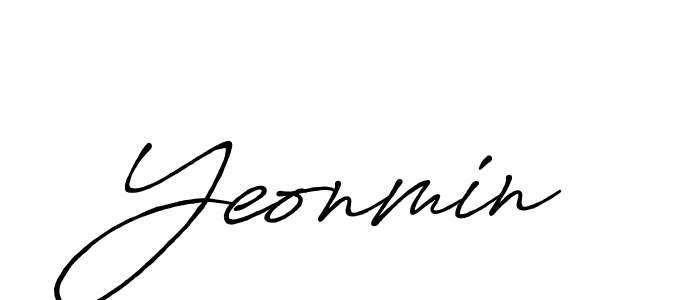 Use a signature maker to create a handwritten signature online. With this signature software, you can design (Antro_Vectra_Bolder) your own signature for name Yeonmin. Yeonmin signature style 7 images and pictures png