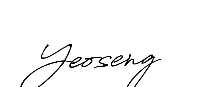 if you are searching for the best signature style for your name Yeoseng. so please give up your signature search. here we have designed multiple signature styles  using Antro_Vectra_Bolder. Yeoseng signature style 7 images and pictures png