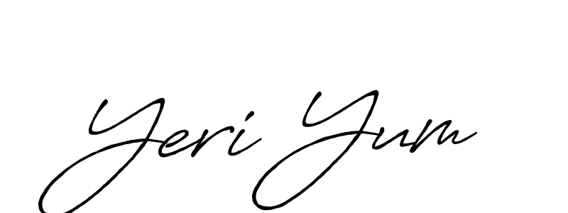 Yeri Yum stylish signature style. Best Handwritten Sign (Antro_Vectra_Bolder) for my name. Handwritten Signature Collection Ideas for my name Yeri Yum. Yeri Yum signature style 7 images and pictures png