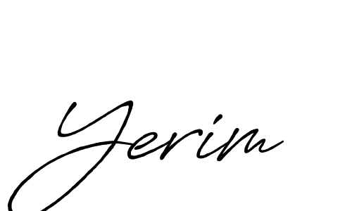 Use a signature maker to create a handwritten signature online. With this signature software, you can design (Antro_Vectra_Bolder) your own signature for name Yerim. Yerim signature style 7 images and pictures png