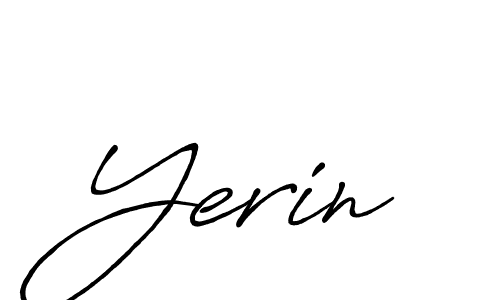 Create a beautiful signature design for name Yerin. With this signature (Antro_Vectra_Bolder) fonts, you can make a handwritten signature for free. Yerin signature style 7 images and pictures png