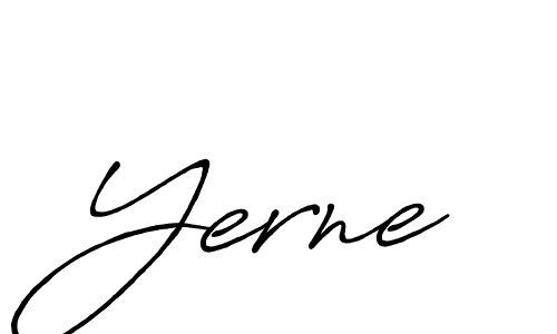 Similarly Antro_Vectra_Bolder is the best handwritten signature design. Signature creator online .You can use it as an online autograph creator for name Yerne. Yerne signature style 7 images and pictures png