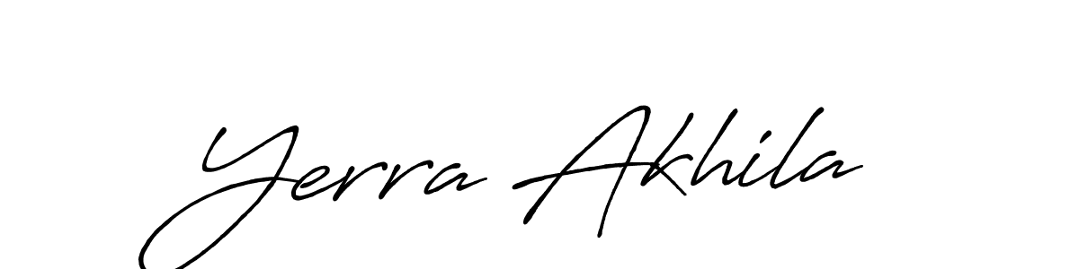 The best way (Antro_Vectra_Bolder) to make a short signature is to pick only two or three words in your name. The name Yerra Akhila include a total of six letters. For converting this name. Yerra Akhila signature style 7 images and pictures png