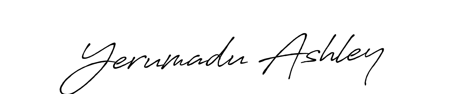 How to make Yerumadu Ashley signature? Antro_Vectra_Bolder is a professional autograph style. Create handwritten signature for Yerumadu Ashley name. Yerumadu Ashley signature style 7 images and pictures png