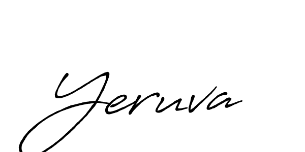 You should practise on your own different ways (Antro_Vectra_Bolder) to write your name (Yeruva) in signature. don't let someone else do it for you. Yeruva signature style 7 images and pictures png