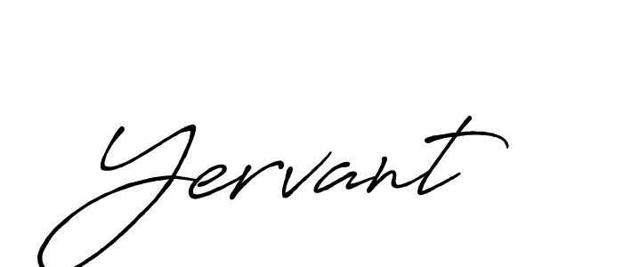 Yervant stylish signature style. Best Handwritten Sign (Antro_Vectra_Bolder) for my name. Handwritten Signature Collection Ideas for my name Yervant. Yervant signature style 7 images and pictures png