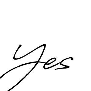 You should practise on your own different ways (Antro_Vectra_Bolder) to write your name (Yes) in signature. don't let someone else do it for you. Yes signature style 7 images and pictures png