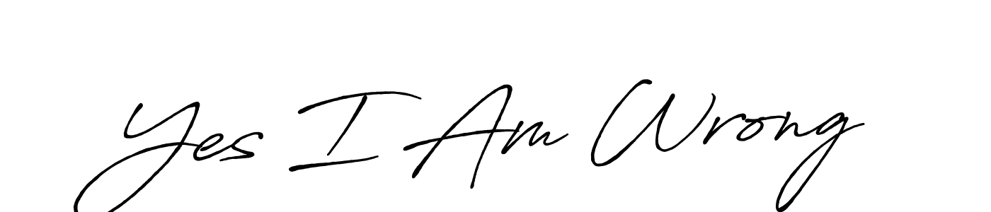 Make a beautiful signature design for name Yes I Am Wrong. With this signature (Antro_Vectra_Bolder) style, you can create a handwritten signature for free. Yes I Am Wrong signature style 7 images and pictures png