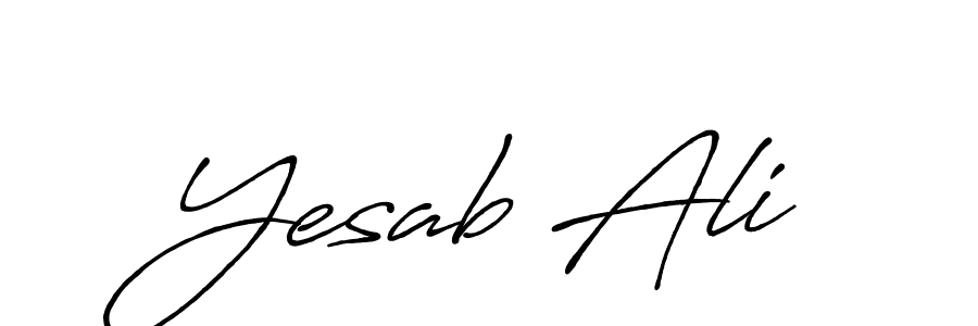 Make a beautiful signature design for name Yesab Ali. Use this online signature maker to create a handwritten signature for free. Yesab Ali signature style 7 images and pictures png