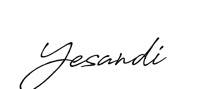 Create a beautiful signature design for name Yesandi. With this signature (Antro_Vectra_Bolder) fonts, you can make a handwritten signature for free. Yesandi signature style 7 images and pictures png