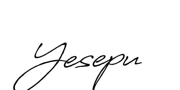 Similarly Antro_Vectra_Bolder is the best handwritten signature design. Signature creator online .You can use it as an online autograph creator for name Yesepu. Yesepu signature style 7 images and pictures png