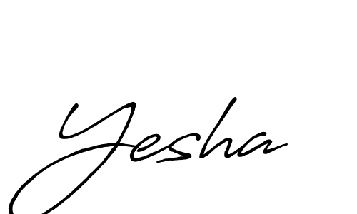 Make a beautiful signature design for name Yesha. With this signature (Antro_Vectra_Bolder) style, you can create a handwritten signature for free. Yesha signature style 7 images and pictures png