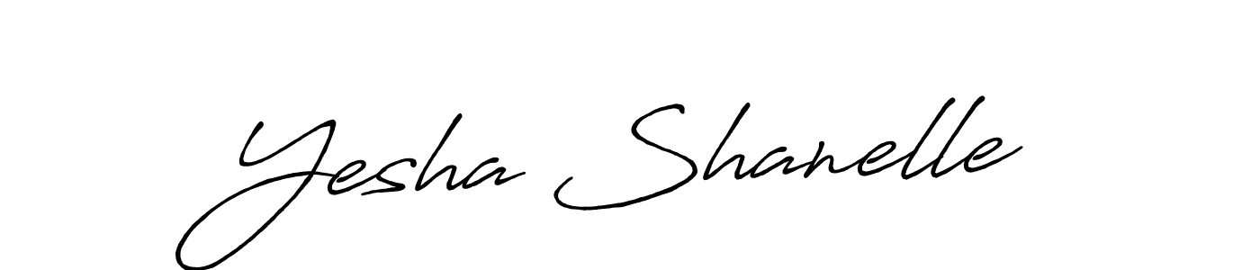 Design your own signature with our free online signature maker. With this signature software, you can create a handwritten (Antro_Vectra_Bolder) signature for name Yesha Shanelle. Yesha Shanelle signature style 7 images and pictures png