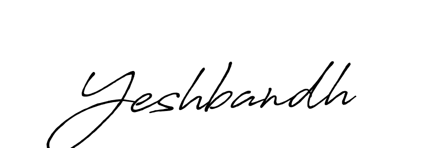 Make a beautiful signature design for name Yeshbandh. With this signature (Antro_Vectra_Bolder) style, you can create a handwritten signature for free. Yeshbandh signature style 7 images and pictures png