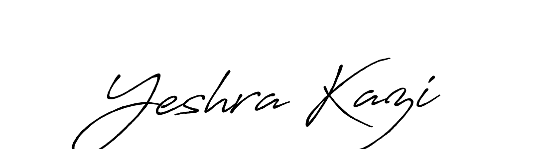 Create a beautiful signature design for name Yeshra Kazi. With this signature (Antro_Vectra_Bolder) fonts, you can make a handwritten signature for free. Yeshra Kazi signature style 7 images and pictures png