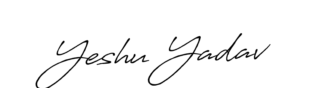 Create a beautiful signature design for name Yeshu Yadav. With this signature (Antro_Vectra_Bolder) fonts, you can make a handwritten signature for free. Yeshu Yadav signature style 7 images and pictures png